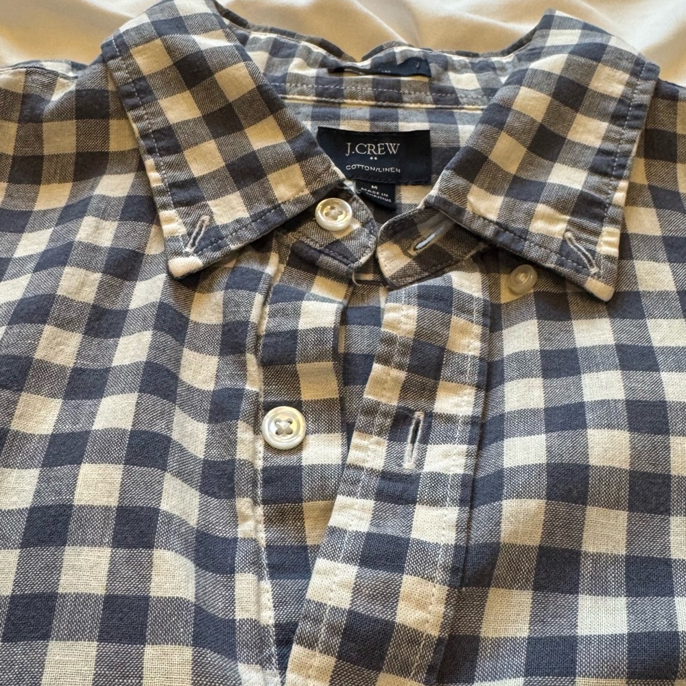 J. Crew *Extra Slim* Linen Gingham Shirt